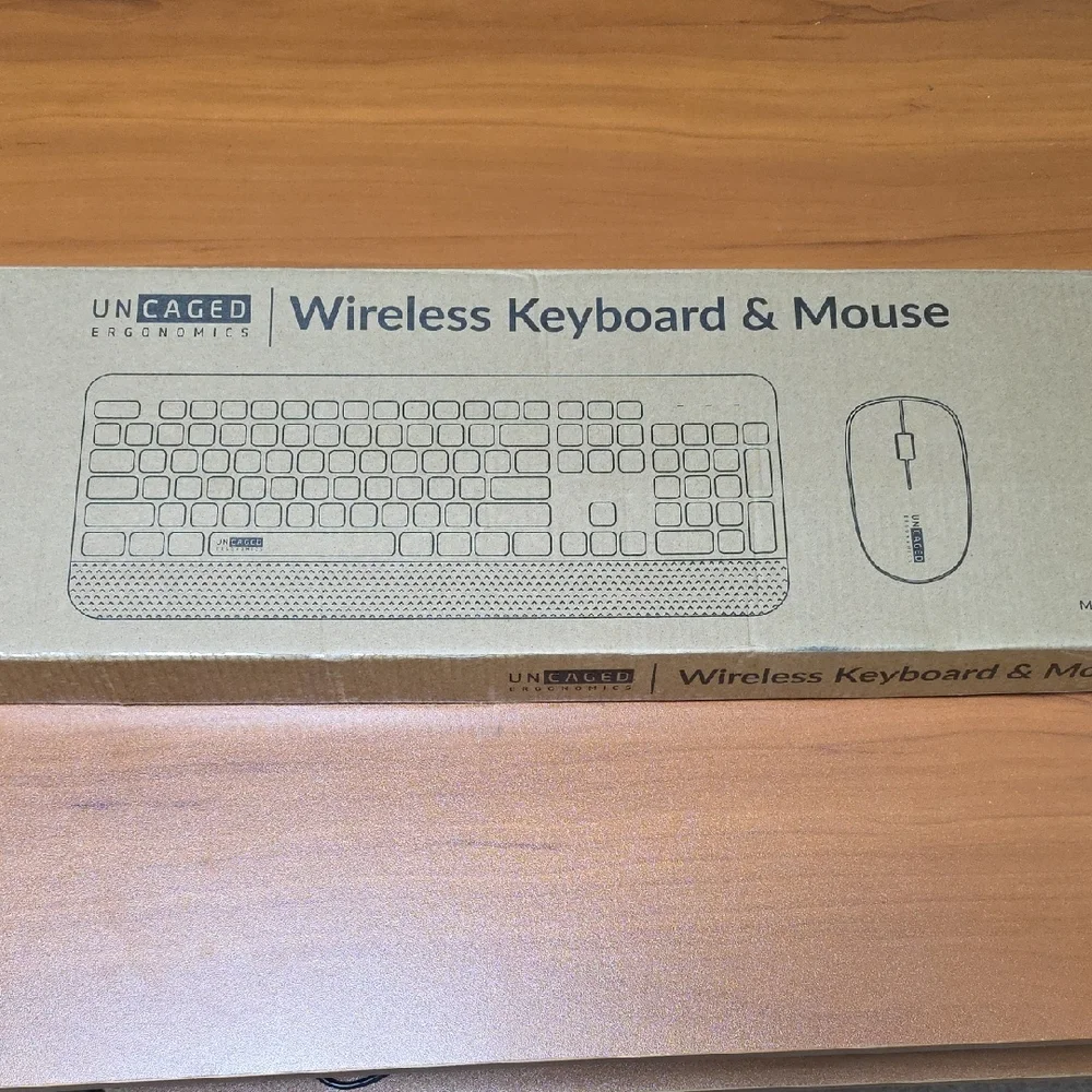 Uncaged Wireless Keyboard & Mouse ( Pink ) Brand New